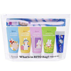 [에뿌] 리프레시 여행용세트 6종 /미니스.휴대용.세면도구.어메니티