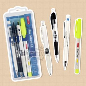 덕플러스문구 애니 오피스 볼펜 필기구 4종 3.5 세트