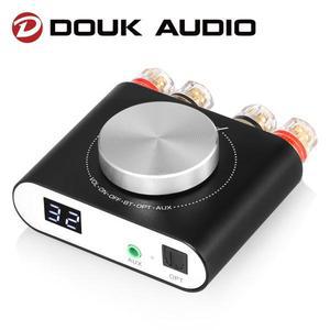 Douk Audio 가정용 스피커용 미니 디지털 AUX광학 앰프 블루투스 5.0 리시버 HiFi 클래스 D 파워 앰프 Q10