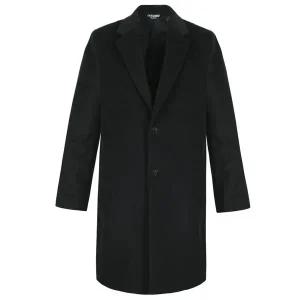 레노마 울혼방 스탠다드핏 체스터코트 블랙 RNDIBH93A