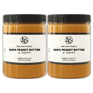 야스티 순 땅콩버터 크리미 500g X 2개 무첨가 100% 피넛버터 잼