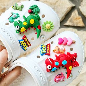 공룡 클로그 파츠세트 7pcs_신발 실내화 장식 꾸미기 악세사리 즈비츠