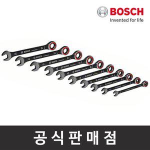 [보쉬] 정품/라쳇 스패너 세트 10pcs 전용파우치 콤비네이션스패너 라쳇기아