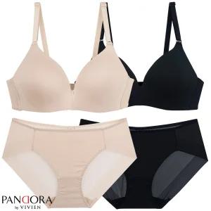 판도라by비비안 3D 입체몰드 노와이어 브라팬티 ABC컵 pst7101