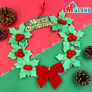 크리스마스 리스 만들기 패키지 초록잎 성탄절 장식 소품 꾸미기