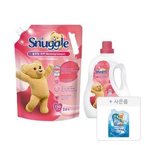 스너글 섬유유연제 블루밍 부케 용기 2L, 1개+리필 2.6L, 1개+증정(블루스파클 플러스 100ml, 1개)