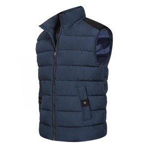 [디바옴므]블랙 포인트 하이넥 오리털 경량패딩 집업 조끼