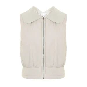 [롯데백화점]abfz 카라 니트 배색 포인트 큐티 경량 패딩 베스트 APY4HU34J