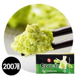 지케이푸드 코우 일회용 생와사비 3gX200개 (상온) 미니 고추냉이 와사비