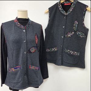 22FW52 / 인조밍크 브이넥 조끼 / 엄마옷 / 빅사이즈 / 할머니옷