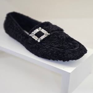 [바바라] 바바라 BBG551 큐빅장식 퍼 로퍼 단화