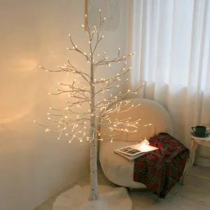 [윈터스케치] 크리스마스 LED 전구 일체형 감성 자작나무트리 150CM