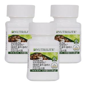 암웨이 엽산 철분 아이언 폴릭 플러스 120정 3개