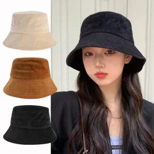 큐벤 골덴 무지 벙거지 버킷햇