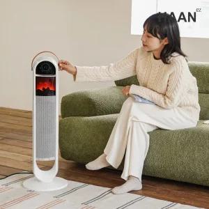 한경희 벽난로 불멍 그래핀 리모컨 조절 PTC 온풍기 HAAN-P9000