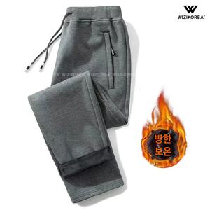 남성 겨울 기모 벨벳 트레이닝 팬츠 빅사이즈 조거 일자 WI213PN