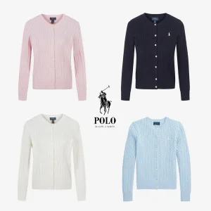 [폴로랄프로렌]꽈배기 니트 걸즈 가디건 케이블 니트 가디건