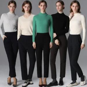 르오트 슬림 하이웨이스트 밴딩 팬츠 5종세트