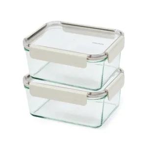 글라스락_리프젠 직사각 2300ml 2조 세트 (베이지)