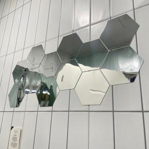 붙이는 아크릴 중형 BJ121926 거울 12조각 육각 Cvpar