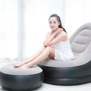 원룸 에어소파 빈백 테라스 에어쇼파 1인용 소파 발판포함 에어