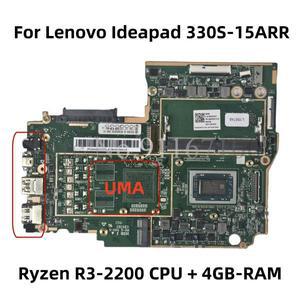 Fru: Lenovo Ideapad 330S 330S-15ARR 노트북 마더보드, AMD Ryzen R3-2200 CPU, 4GB-RAM, 100% 완전 테스