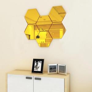 육각형 거울 안전한 인테리어 붙이는거울 아크릴 6p