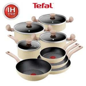 테팔 인덕션 데이지 팬냄비 8종 풀세트(편수18+양수20/24+전골24+팬20/24/28+웍28)