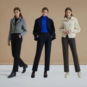 여성 고탄성 기모 본딩 슬랙스 3종세트(PNSW)