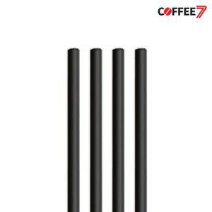 커피세븐 (스트로우) 일자-블랙 7/21cm 10000개/1박스