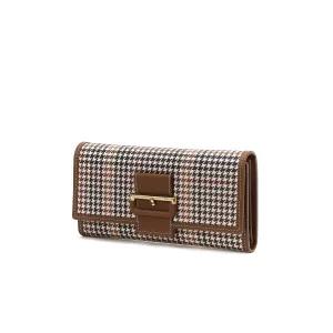 [롯데백화점]닥스 액세서리 LL[선물포장][하운드투스] 브라운 버클장식 가죽 장지갑 DCWA5E133