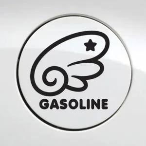 천사날개 가솔린 자동차 주유구스티커-블랙