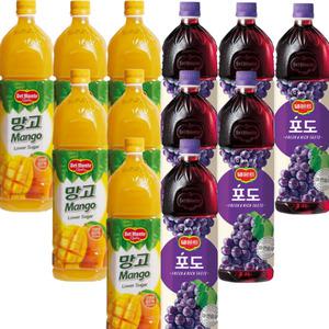 델몬트 망고 주스+포도 주스 1.5L x 각 6개씩 총 12개 과일음료