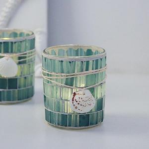 [BZJKPEI5_4B]지중해 유리 모자이크 캔들홀더 양초받침