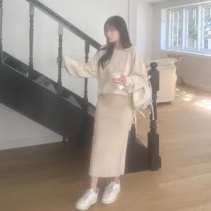 [제작/빅사이즈]이블렛 에퓨온 니트 스커트 제이스타일