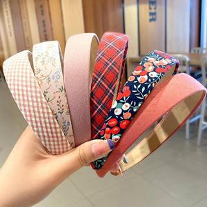 [JH313OT1_51]헤어용품 예쁜 귀여운 꽃무늬 체크 머리띠