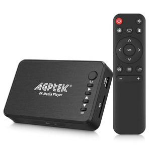 디지털 14 /SD 출력 4K 리모컨 MP3 /H AVI /AV USB MP4 업데이트된 드라이브 MPEG 미디어 / 30HZ 265 포함 AGPTEK HDD용 256G HDMI /VGA 카드 플레이어 TV RMVB