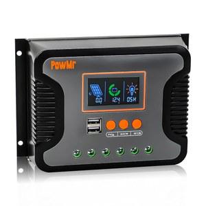 PowMr 60A PWM 태양광 충전 컨트롤러, 12V 24V 36V 48V 오토, LCD 디스플레이 및 듀얼 USB 출력, AGM, 젤, FLD, 납축 리튬 배터리 업데이트 버전 에 적합
