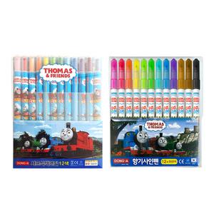 토마스와 친구들 색연필 사인펜 12색 샤프식