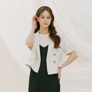 [SOUP]린넨 테일러드 크롭 재킷 SZ4JK91 _P346479140