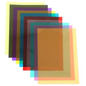 알라섬 10pc 컬러 필름 조명 필터 젤 PVC 포토 보정 라이트 필터는 난독증 오버레이 읽기를 위한 오버레이입니다