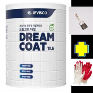 제비스코 드림코트 타일 페인트 0.9L 1액형 유광 친환경 수성 화장실 욕실 주방