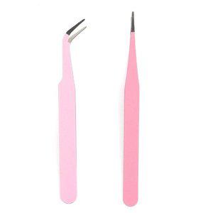 핑크 세트 ㄱ자핀셋 다꾸용 핀셋 (WFGTGKY)