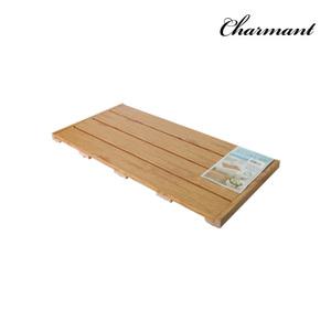 옳은유통 우드다용도발판 소 I형 미끄럼 방지 고무패드/ 욕실 주방 화장실 목욕탕 마루 다용도 나무 발판