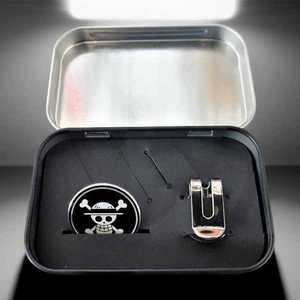 골프볼마커 커스텀 제작 볼마크 자석클립 블랙철캔포장 패키지 세트 모자 악세사리 필드용품