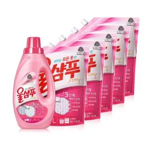 울샴푸 오리지널 2L + 리필 1.8L x 5팩 중성세제 대용량