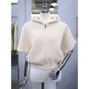 [ab.f.z]소프트 앙고라 니트 후드넥 집업 가디건 LFAFZ1GY31 IV_P386770441