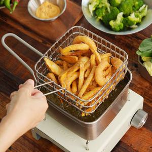 국산 포스코 304 올 스텐 캠핑 반합 2L 사각 큐브 냄비 뚜껑 튀김망 3종 세트