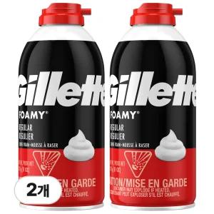 질레트 포오미 레귤러 쉐이빙폼 311g 2개 면도크림