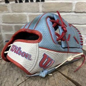 GN02185ES 윌슨 A2000 철판웹 스카이레드 올라운드 11.75인치 경식 중고글러브